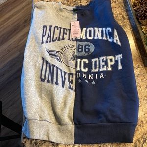 Wild Fable Gray Navy Blue Sweatshirt M